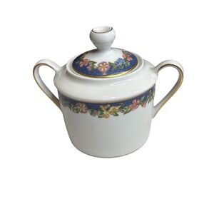 Bernardaud‎ Limoges France Fiorini Bleu Sugar Bowl Lid Porcelain Collectible